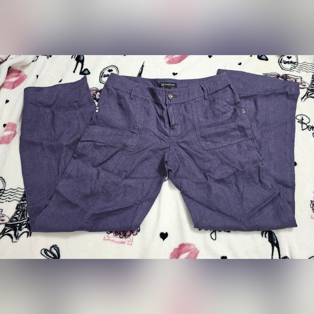 Purple Linen Pants